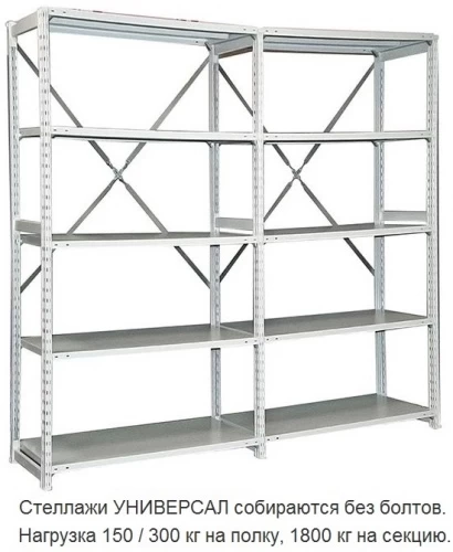 Стеллаж металлический ТСУ 4.15.2 (2500х1560х600) 6