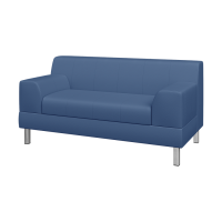 Диван 2-местный Флагман (Oregon 03 синий кожзам)